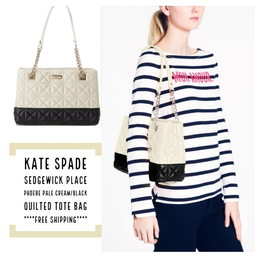 Kate Spade Cream/Black Sedgewick Phoebe Tote Bag